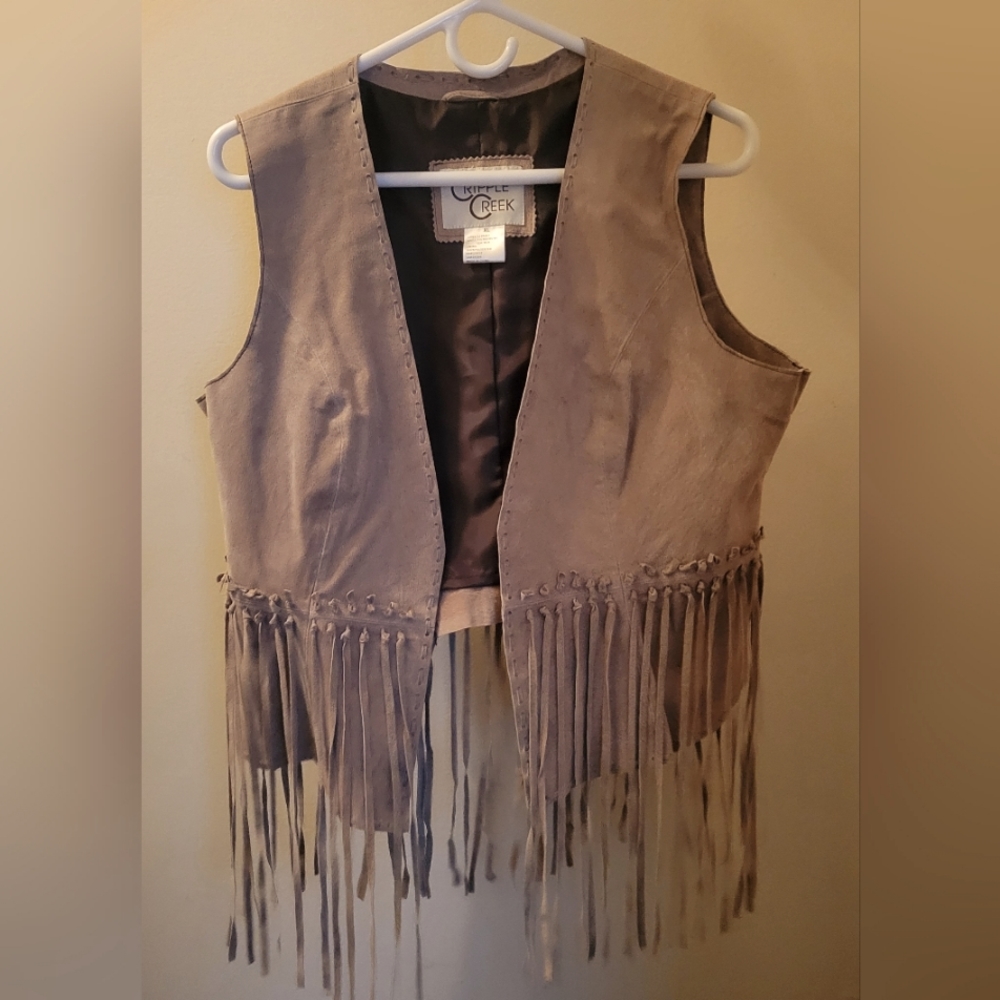 leather fringe vest